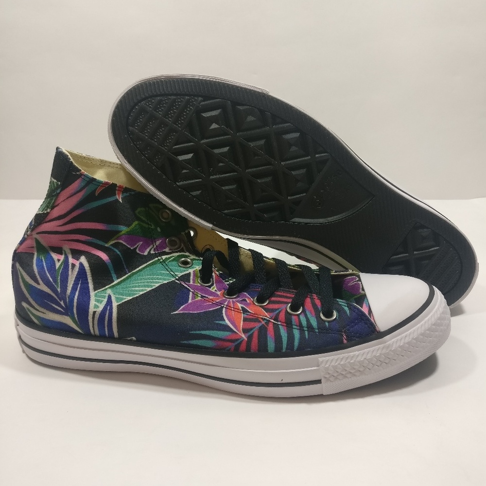 New Mens Converse CTAS HI Floral FUCHSIA Shoes